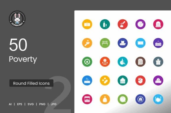 50 Poverty Flat Round Icons: A Designer’s Practical Review