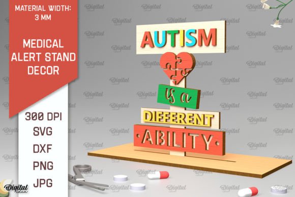 A Designer's Take on the Autism Medical Alert Laser Cut Stand