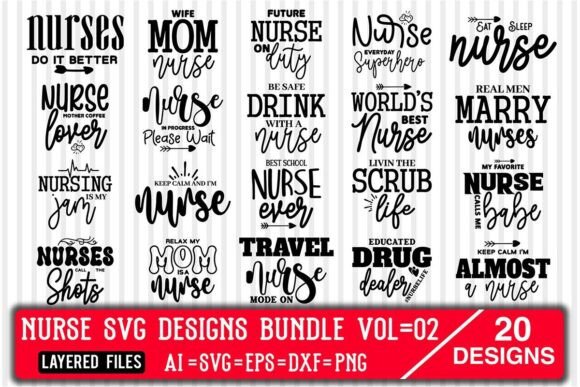 A Designer's Take on the Nurse SVG Bundle Vol.02