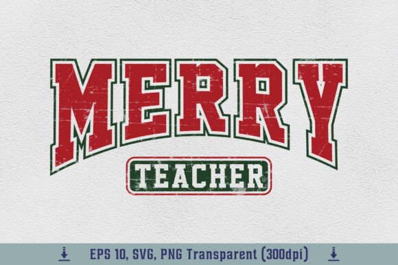A Designer's Take on the Retro Merry Christmas Teacher Varsity