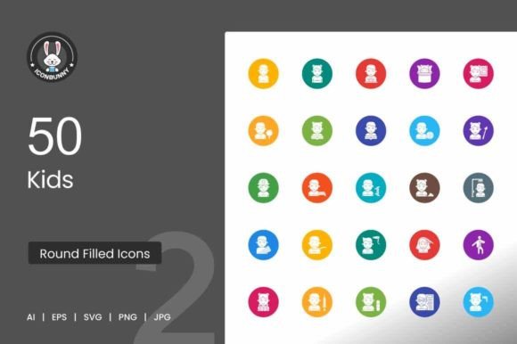 A Practical Review of 50 Kids Flat Round Icons for Embroidery