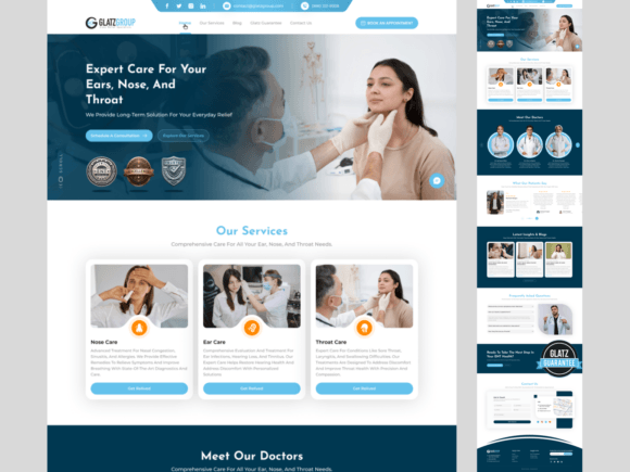 A Professional's Review of the ENT Doctor Website Design UI Kit