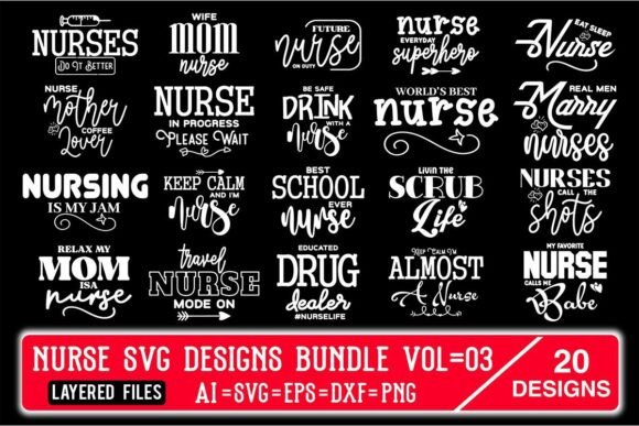 Nurse SVG Designs Bundle Vol.03: An Embroidered Evaluation